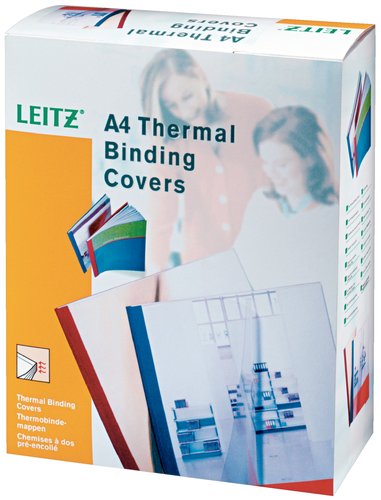 LEITZ - TAPA de ENCUADERNAR TERMICA A4 3 mm ctr.240 g BLANCO CAJA de 100 (Ref.177159)