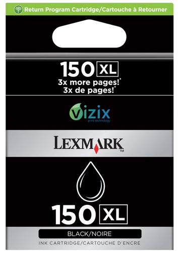 LEXMARK - CARTUCHO INKJET Nº 150XL NEGRO PRO 715/915, S315/S415/S515 750 PAGINAS (Ref.14N1614E)