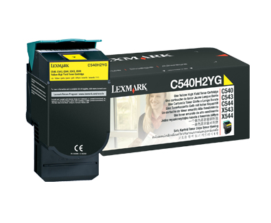 LEXMARK - C54x, X54x Cartucho de toner amarillo Alto Rendimiento (2K) (Ref.C540H2YG)