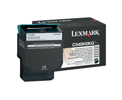 LEXMARK - C54x, X54x Cartucho de toner negro Alto Rendimiento (2,5K) (Ref.C540H2KG)
