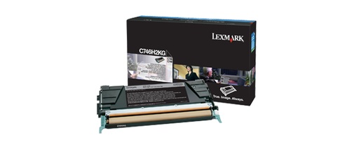 LEXMARK - C746, C748 Cartucho de toner negro Alto Rendimiento (Ref.C746H2KG)