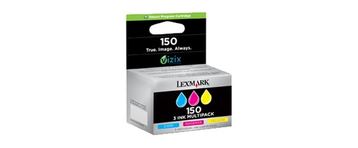 LEXMARK - Pack 3 cartuchos color (CMY) Retornables 150 (Ref.14N1805E)
