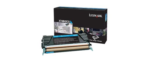 LEXMARK - X748 Cartucho de toner cian Alto Rendimiento (Ref.X748H2CG)
