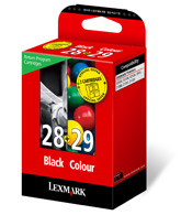 LEXMARK - Z845/1300/X2500 Pack Cartucho Negro nº28 + Color nº29 Retornables (Ref.18C1520E)