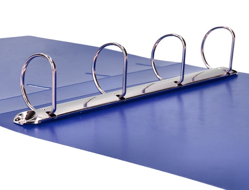 LIDERPAPEL - CARPETA 4 ANILLAS MIXTAS 40 MM POLIPROPILENO DIN A4 AZUL TRANSLUCIDO (Ref.CH39)