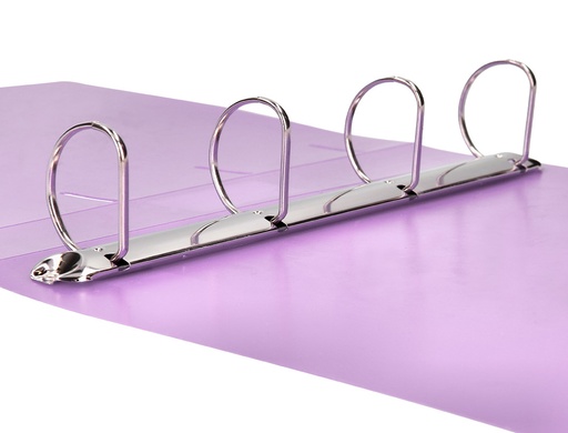LIDERPAPEL - CARPETA 4 ANILLAS MIXTAS 40 MM POLIPROPILENO DIN A4 LAVANDA OPACO (Ref.CH44)