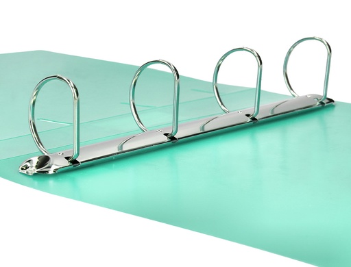 LIDERPAPEL - CARPETA 4 ANILLAS MIXTAS 40 MM POLIPROPILENO DIN A4 VERDE MANZANA OPACO (Ref.CH46)