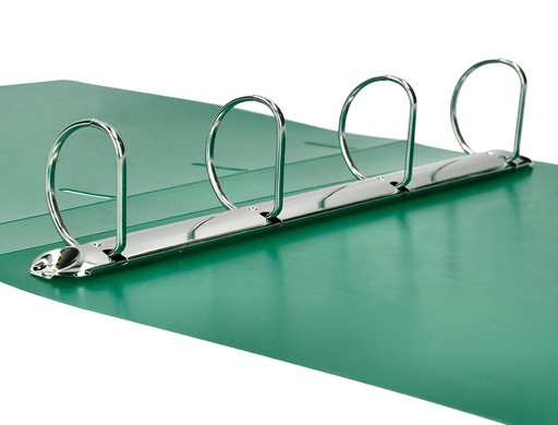 LIDERPAPEL - CARPETA 4 ANILLAS MIXTAS 40 MM POLIPROPILENO DIN A4 VERDE TRANSLUCIDO (Ref.CH41)