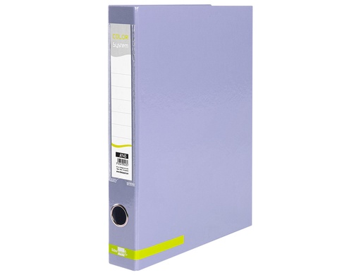 LIDERPAPEL - CARPETA DE 2 ANILLAS 25 MM MIXTAS A4 FORRADO COLOR SYSTEM CON OLLAO Y TARJETERO LAVANDA (Ref.AY45)