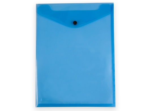 LIDERPAPEL - CARPETA DOSSIER BROCHE POLIPROPILENO DIN A4 FORMATO VERTICAL CON FUELLE AZUL TRANSLUCIDO (Ref.DS86)