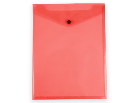 LIDERPAPEL - CARPETA DOSSIER BROCHE POLIPROPILENO DIN A4 FORMATO VERTICAL CON FUELLE ROJO TRANSLUCIDO (Ref.DS85)