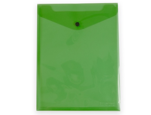 LIDERPAPEL - CARPETA DOSSIER BROCHE POLIPROPILENO DIN A4 FORMATO VERTICAL CON FUELLE VERDE TRANSLUCIDO (Ref.DS87)