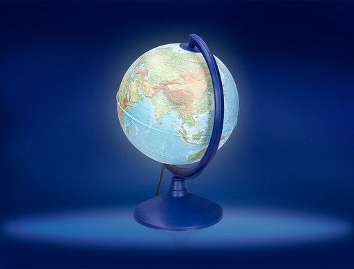 LIDERPAPEL - GLOBO TERRAQUEO CON LUZ FISICO Y POLITICO DIAMETRO 26 CM (Ref.GL06)