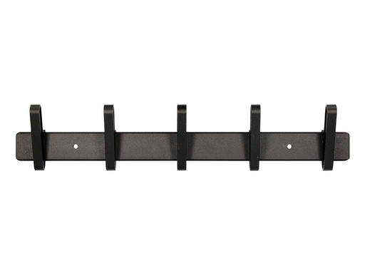 LIDERPAPEL - PERCHERO PARED METALICO 5 COLGADORES COLOR NEGRO 430X88X55 MM (Ref.PH02)