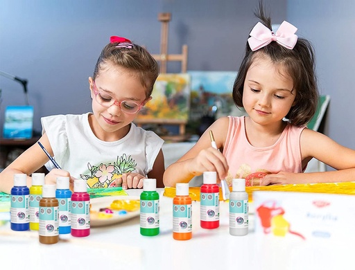 LIDERPAPEL - PINTURA ACRILICA BOTE DE 80 ML AMARILLO (Ref.DC01)