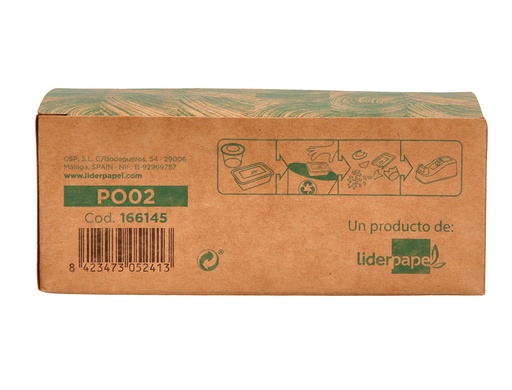 LIDERPAPEL - PORTARROLLO SOBREMESA ECOUSE 100% PLASTICO RECICLADO PARA CINTA DE 33 MT COLOR VERDE (Ref.PO02)