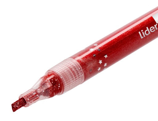 LIDERPAPEL - ROTULADOR EFECTO PURPURINA METALIZADA PUNTA REVERSIBLE EN COLORES SURTIDOS CAJA DE 6 UNIDADES (Ref.RT19)