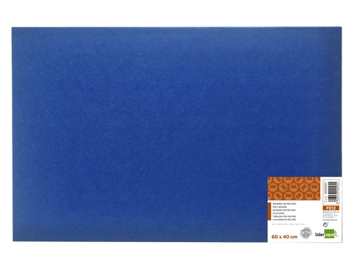 LIDERPAPEL - TABLERO DE FIELTRO MURAL COLOR AZUL 40X60 CM (Ref.FE12)