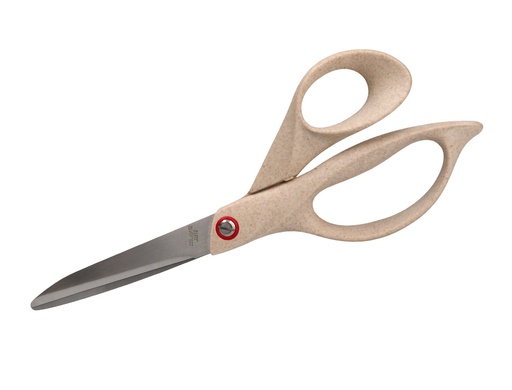 LIDERPAPEL - TIJERA OFICINA ACERO INOXIDABLE MANGO ECO MATERIAL 8" 21,5 CM EN BLISTER (Ref.TI13)