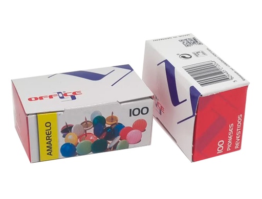 LISMANIA - CHINCHETA OFFICE COLOR AMARILLO CAJA DE 100 UNIDADES (Ref.7PIOLMA.09)