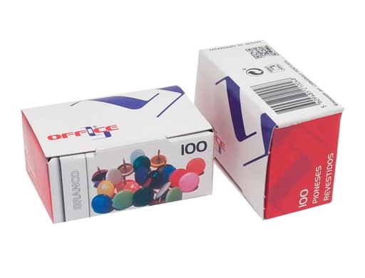 LISMANIA - CHINCHETA OFFICE COLOR BLANCO CAJA DE 100 UNIDADES (Ref.7PIOLMA)