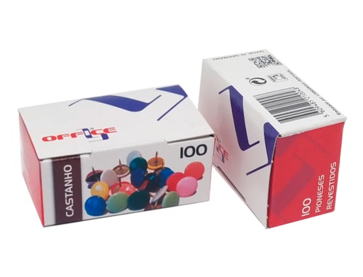 LISMANIA - CHINCHETA OFFICE COLOR MARRON CAJA DE 100 UNIDADES (Ref.7PIOLMA.20)