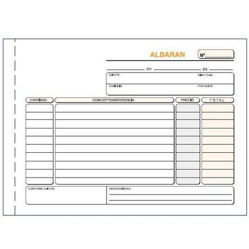 LOAN - TALONARIO ALBARANES 4º APDO DUPLICADO (Ref.T-119)