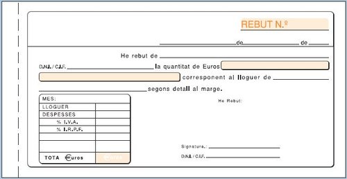 LOAN - TALONARIO CATALAN ALQUILER IVA DUPLICADO (Ref.T-52/C)