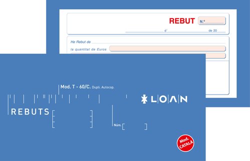 LOAN - TALONARIO CATALAN RECIBOS DUPLICADO (Ref.T-60/C)