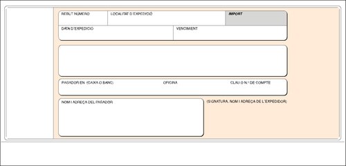 LOAN - TALONARIO CATALAN RECIBOS NORMALIZADOS BANCO (Ref.T-19/C)