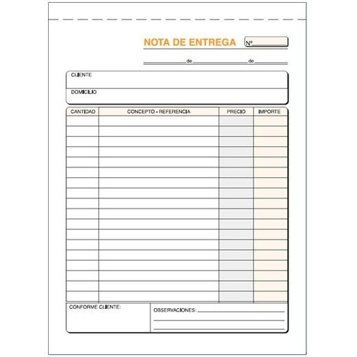 LOAN - TALONARIO ENTREGAS 4º NATURAL (Ref.T-57)