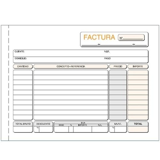LOAN - TALONARIO FACTURAS 4º NATU TRIPLI (71T) (Ref.T-65)