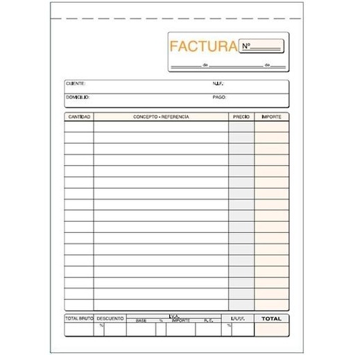 LOAN - TALONARIO FACTURAS 4º NATURAL (61N) (Ref.T-6)