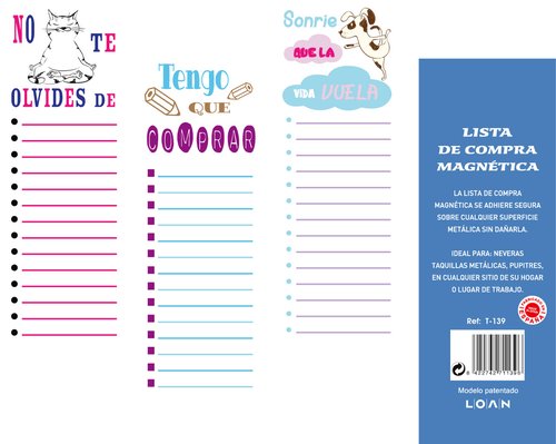 LOAN - TALONARIOS LISTA DE COMPRA MAGNETICA (Ref.T-139)