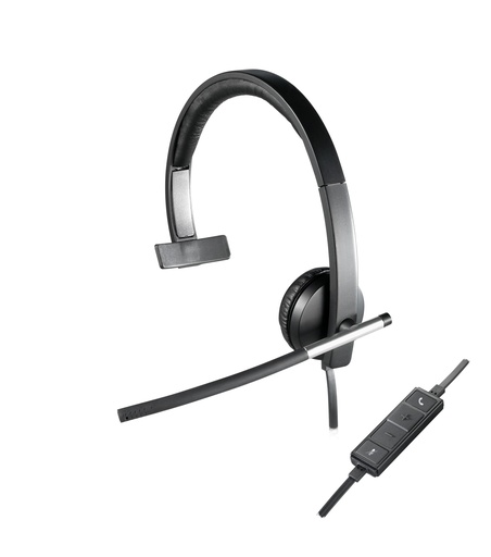 LOGITECH - Auriculares con microfono Headset H650E (Ref.981-000514)