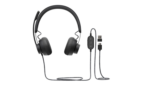 LOGITECH - Auriculares + micro Zone Wired Usb (Ref.981-000875)