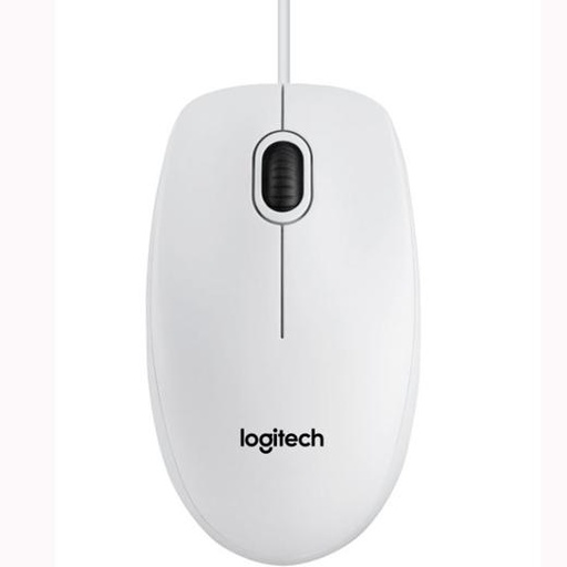 LOGITECH - RATÓN B100 CABLE USB 800PPP AMBIDIESTROS 3 BOTONES BLANCO (Ref.910-003360)