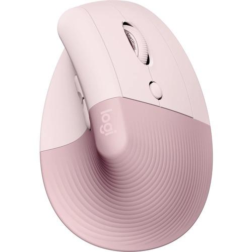 LOGITECH - Raton Inalámbrico 6 botones Ergonómico, Vertical, Videojuegos color Rosa (Ref.910-006478)