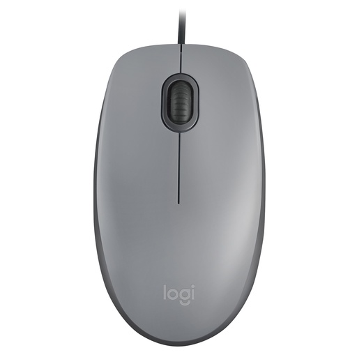 LOGITECH - Raton M110 gris con cable USB, 3 botones, Silencioso (Ref.48177)