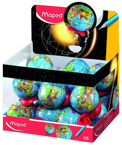 MAPED - Sacapuntas/Afilalapices GLOBE 1 USO EXP. DE 16 (Ref.51111)