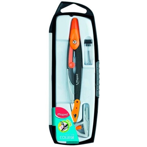 MAPED - COMPÁS METAL OPEN ESTUCHE 3 PIEZAS (Ref.536953)