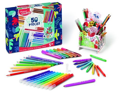 MAPED - CREATIVE MI PRIMER KIT DE MANUALIDADES - KIT DE COLOREADO 50 PIEZAS (Ref.907037)