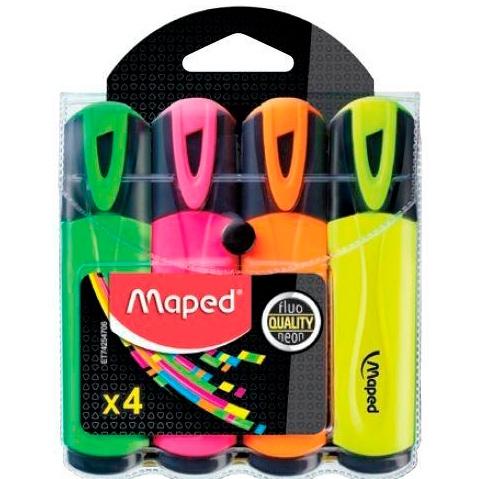 MAPED - MARCADOR FLUORESCENTE PEPS CLASSIC COLORES SURTIDOS -ESTUCHE 4U- (Ref.742547)