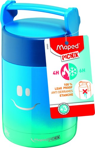 MAPED - PICNIK RECIPIENTE PORTA ALIMENTOS DE ACERO INOXIDABLE 350ML PARA NIÑOS (Ref.876003)