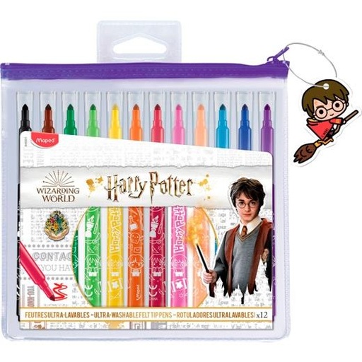 MAPED - ROTULADORES HARRY POTTER POUCH COLORES SURTIDOS SURTIDOS -ESTUCHE 12U- (Ref.845001)