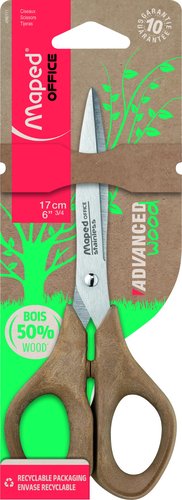 MAPED - TIJERAS ADV. WOOD 17cm SIMETRICA (Ref.496111)