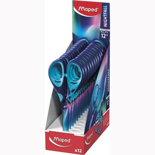 MAPED - TIJERAS NIGHTFALL 16CM MULTICOLOR CAJA EXPOSITORA (Ref.466917)