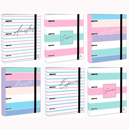 MARIOLA - CARPEBLOCK CARPETA 4 ANILLAS MIXTAS 40MM C/RECAMBIO CARTÓN FORRADO PLASTIFICADO DISEÑOS SURTIDOS (Ref.2397FR-EX)