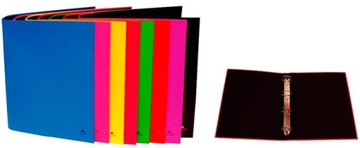 MARIOLA - CARPETA ANILLAS 4X25 CARTÓN FORRADO PLASTIFICADO MATE 4º COLORES SURTIDOS -8U- (Ref.244FP)