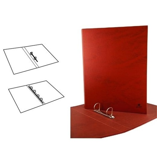 MARIOLA - CARPETA ANILLAS MIXTAS 2X40MM FOLIO CARTÓN FORRADO PLASTIFICADO MATE CUERO (Ref.082NF6)